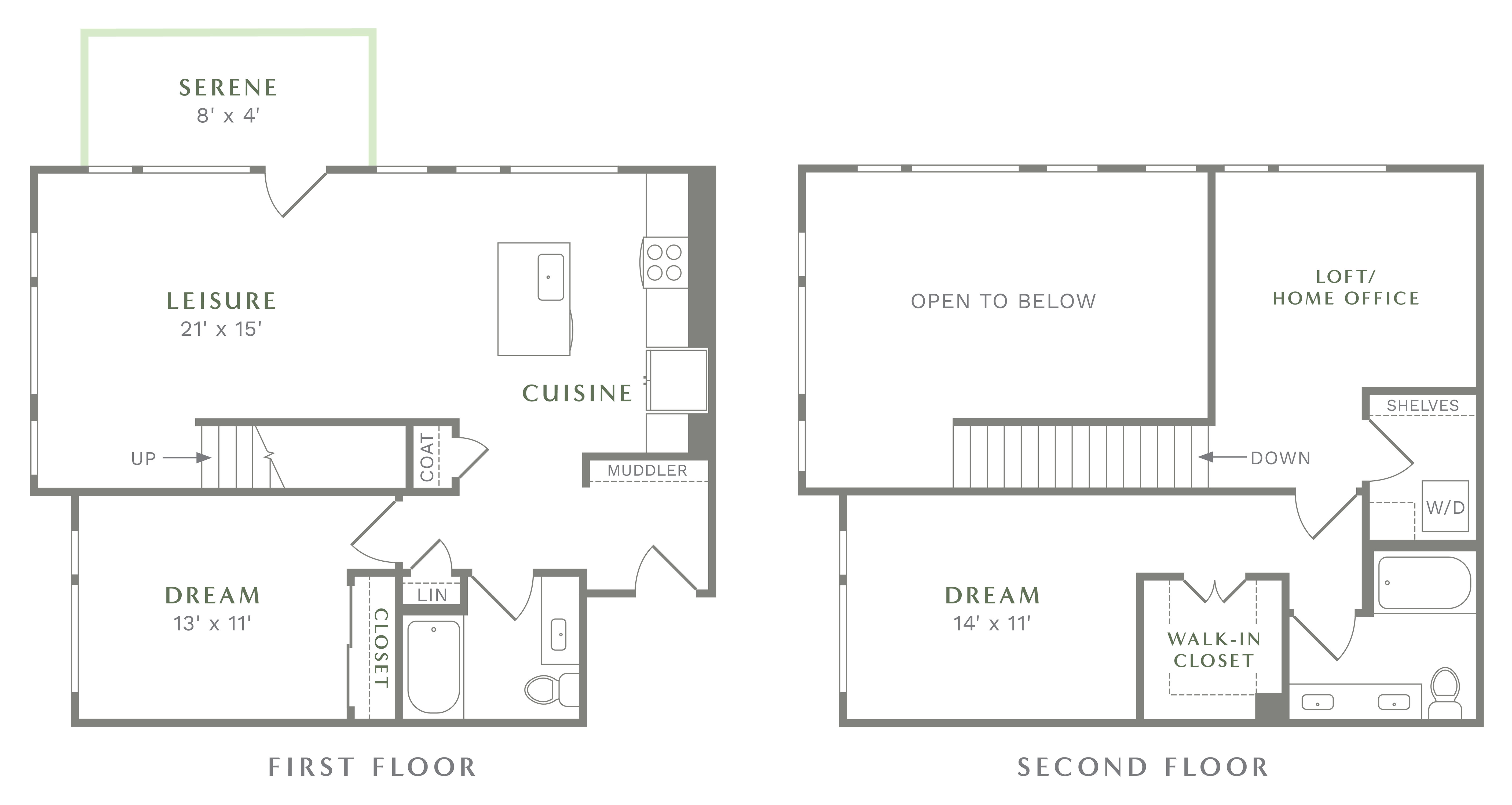 Alexan Heartwood Two Bedroom Townhome Floor Plan TH3